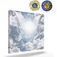 thumbnail image 2 of Square Canvas Wall Art for Bedroom Bathroom Dreamy Sky with Sunlight and Angel Wings Rainbow Picture Print Painting Artwork for Living Room,Kitchen,Office,Stretched and Framed 16"x16", 2 of 6