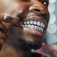 thumbnail image 3 of HLONK 2pcs/ Set Hip Hop Cubic Zirconia Teeth Grills Punk Tooth Caps Cosplayer Rapper Jewelry Glittering Hip Hop Cubic Zirconia Teeth Grills - 20pcs Top & Bottom Set for Rappers and Cospla, 3 of 6