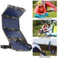 thumbnail image 2 of Amerteer 20W Outdoor Travel Portable Solar Power Supply 5V Wild Foldable Charging Panel Waterproof Polysilicon Cell Charging Board With USB Interface For Phone/Flashlight/Ipad/Fan-Camouflage, 2 of 7