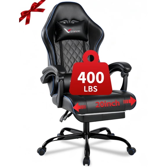 Leekaeiio Gaming Chair for Adults with Footrest, Ergonomic Video Game Chair with Lumbar Support and Headrest