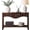 Espresso, variant on LKTART Modern Fluted Scalloped Edge 3-Drawer Open Shelf Waterproof Pine Console Table, Brown