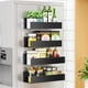 thumbnail image 1 of Organizador de especias magnético de metal negro, accesorio duradero para refrigerador con imán fuerte para ahorrar espacio en la cocina (4 piezas), 1 of 8