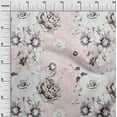 thumbnail image 2 of oneOone Velvet Light Pink Fabric Florals Sewing Craft Projects Fabric Prints By Yard 58 Inch Wide, 2 of 5