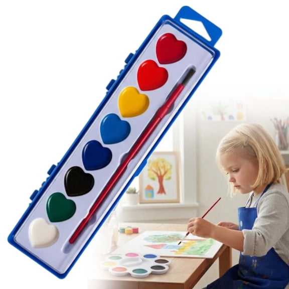 8/12/16 Colors Watercolor Paint Set Bulk, Watercolor Paints with Brushes for Kids and Adults, Washable Paint for Classroom, Parties, Kindergarten and Art Activities