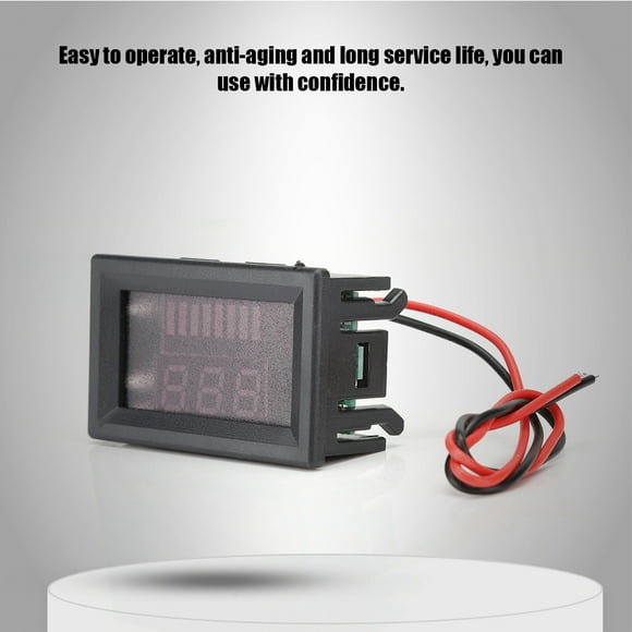 Testeur de Voltmètre, Indicateur de Capacité de Batterie Numérique Portable 5-15mA Pratique pour Voiture 12V-72V pour Électromobile
