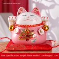 thumbnail image 3 of Hucha con forma de gato de la suerte, adornos grandes, apertura de tienda, regalos para el hogar, adornos, regalos creativos, regalos de artesanía de cerámica, 3 of 5