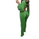 thumbnail image 2 of Mono de mujer VISgogo, pantalones largos sólidos ahuecados con cuello en V de manga larga para fiesta en la calle VISgogo  moda, 2 of 3