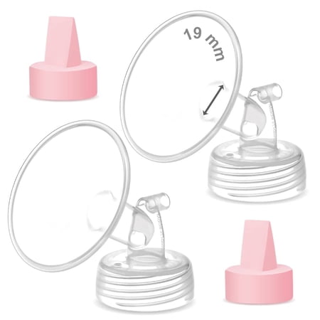 Maymom Pump Parts Compatible with Spectra Ameda Luna Pumps, Spectra Synergy Gold; Inc 19 mm Wide Mouth Flange Pink Duckbill Valve; Not Original Spectra Replacement Pump Parts