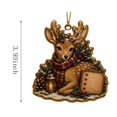 thumbnail image 3 of Zznnkj Animal Christmas Ornaments 3.93 Inch, 2D Acrylic Hanging Flat Pendants, Rustic Xmas Tree Decor for Farmhouse Home Holiday Keepsake Gift for Wildlife Lovers, 3 of 5