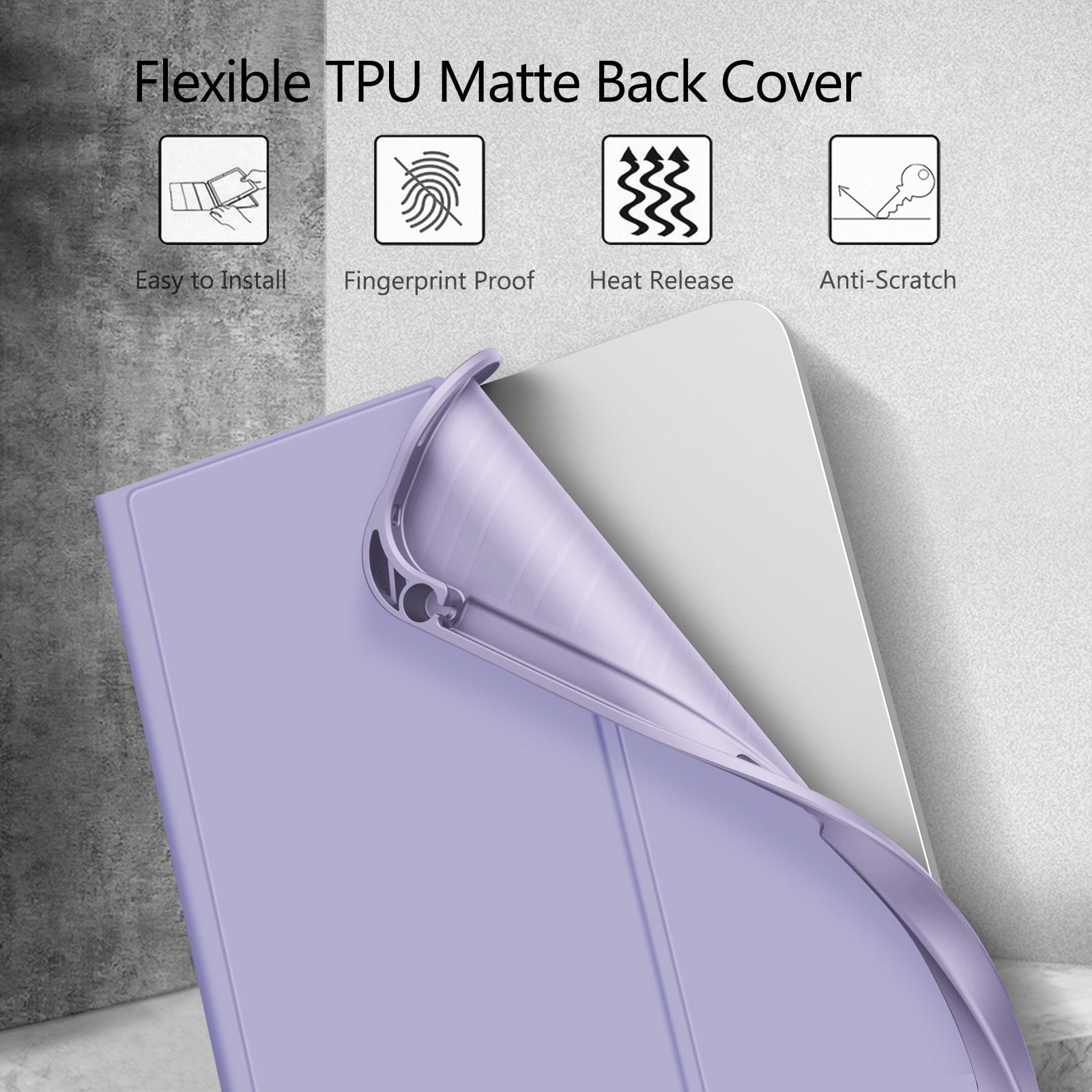 Fintie Keyboard Case for iPad 10th Generation 10.9 Inch Tablet (2022 Release) with Pencil Holder, Lilac Purple
