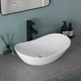 thumbnail image 2 of Oval White Ceramic Vessel Sink Countertop Above Counter Bathroom Vanity Bowl US, 2 of 14