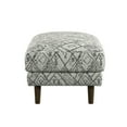 thumbnail image 4 of 35" Mid-Century Modern Style Ottoman, Upholstered Tufted Ottoman Seat with 4 Wood Legs, Ottomans Chair for Living Room, Black, 4 of 5