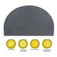 thumbnail image 7 of Half Round Doormat, Gray, Outdoor Indoor Rug - 30x18 inches, Non Slip, High Traffic, Absorbent, Modern Design, 7 of 7