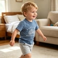 thumbnail image 6 of Spazoro Toddler Boys 2PC Outfit Sets, Short Sleeve Tractor Print T-Shirt & Elastic Waist Shorts Crew Neck Summer Clothes Set for Baby Boys Light Blue Size 6-12 Months, 6 of 6