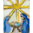 thumbnail image 2 of Hewitt, L. 26x32 Black Ornate Wood Framed with Double Matting Museum Art Print Titled - O Holy Night, 2 of 4