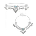 thumbnail image 3 of BLESIYA Women Jewelry Chain Ethnic Chain for Performance Holiday Turkish Tribe Bride WaistHeaddressSilver, 3 of 8