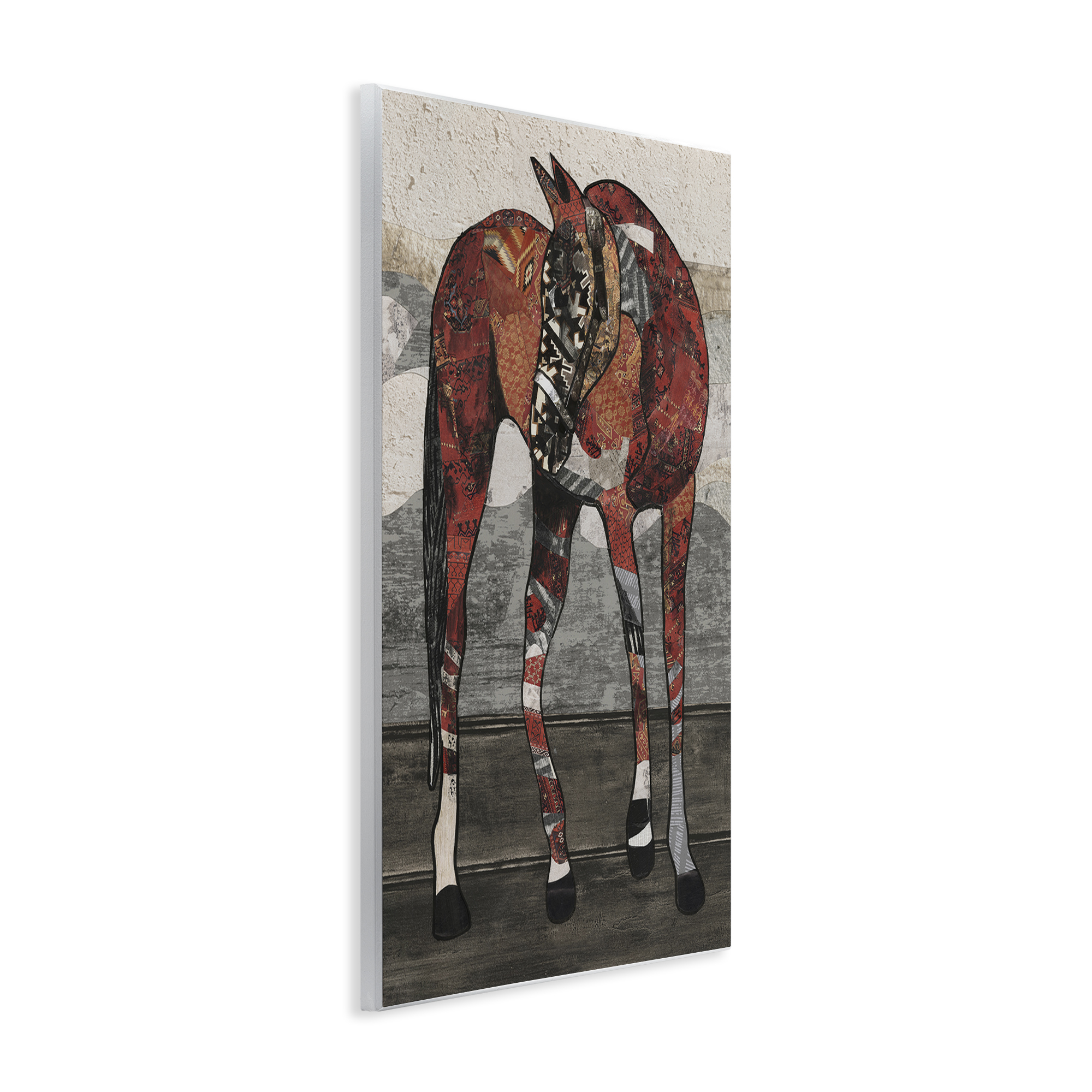 Stupell Industries Horse with Geometric Patterns Animals & Insects Painting Unframed Art Print Wall Art, 10 x 15