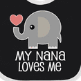 thumbnail image 4 of Inktastic Nana Loves Me for Grandkids Boys or Girls Baby Bib, 4 of 4