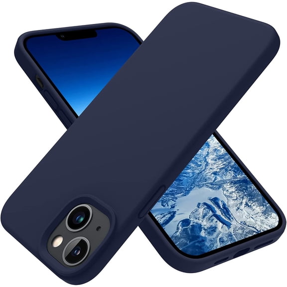 Designed for iPhone 14 Plus Case, Silicone Shockproof Slim Thin Phone Case for iPhone 14 Plus 6.7 inch (Midnight Blue)