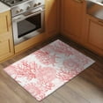 thumbnail image 3 of Pink Coral Bathroom Rug Washable 2x3 Entryway Rug Non Slip Coastal Nautical Ocean Starfish Conch Front Door Mat Low Pile Indoor Doormat Throw Floor Carpet for Kitchen Bedroom Entrance, 3 of 8