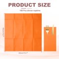 thumbnail image 2 of 100 Pcs Servilletas Desechables con Sensación de Lino y Bolsillos para Cubiertos Incorporados, Servilletas de Papel para Cuchillo y Tenedor Naranja, 2 of 6