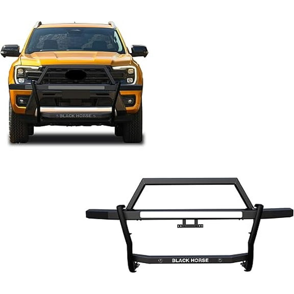 Black Horse Rambler Grille Guard Modular Black Compatible with 2019-2023 Ford Ranger-RAGF10