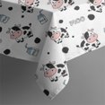 thumbnail image 5 of White Cow Milk Moo Pattern Square Tablecloth,Waterproof Square Table Cover,Wipeable Spillproof Washable Table Cover for Home Kitchen Party Decor 52"x52"(132x132cm), 5 of 6