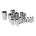thumbnail image 4 of Juego de 14 piezas de dados con punta de estrella Torx tipo E, E4-E24, kit de herramientas de reparación con impulsión de 1/4", 3/8" y 1/2", 4 of 12