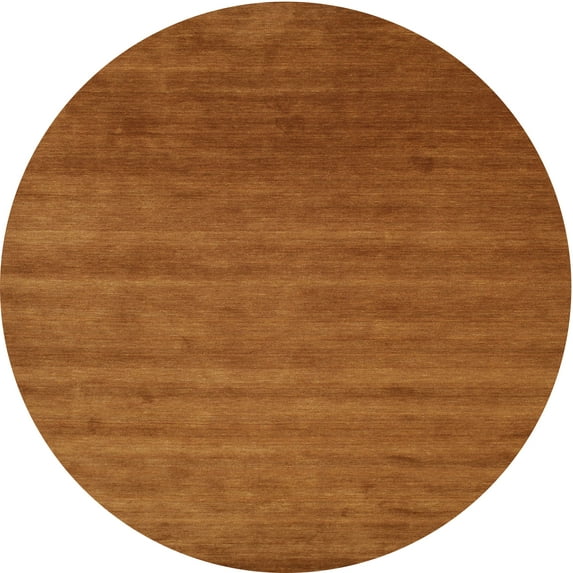 Ahgly Company Indoor Round Contemporary Mahogany Brown Abstract Area Rugs, 7' Round