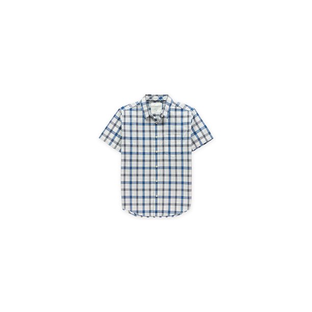 Camisa Abotonada Aeropostale a Cuadros Hombre Blanca Pequeña