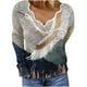 thumbnail image 1 of Sudadera Para Mujer Sudaderas Gráficas Vintage Casual Cuello en V Impreso Suéter de Manga Larga Camiseta Top Odeerbi ODB172882, 1 of 6