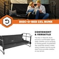 thumbnail image 5 of Disc-O-Bed 2XL Outdoor Convertible 2 Person Portable Camping Cot Bunk System, Black, 5 of 13