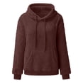 thumbnail image 4 of QHFBli Trendy Women's Hoodie Women's Long Sleeve Pullover Hoodie Loose Fit Casual Top Soft Lined Winter Warmth Comfortable Everyday Blouse Outerwear, 4 of 7