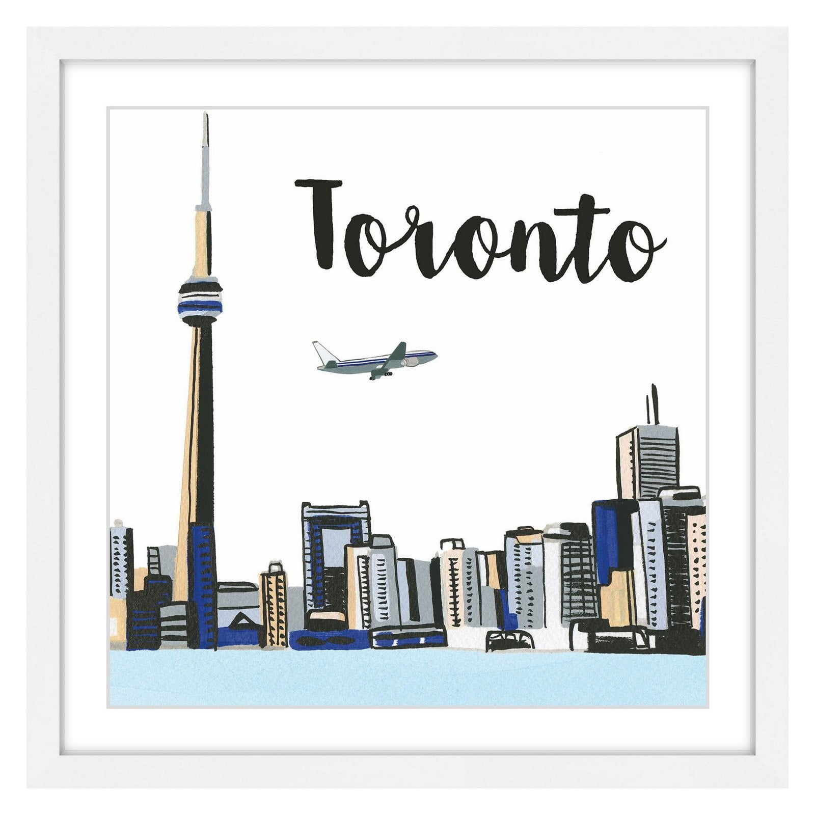 Marmont Hill "Toronto Lakeview" By Molly Rosner Framed Painting Art Print, 18.0" x 1.5"