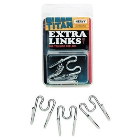 Additional Chain - Products DCP5591HL 3-Pack Dog Chain Extra Hook Link, Large, Chrome, Titan extra link conveniently provide additional sizing options By Coastal Pet