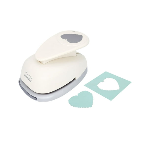 Bira Craft 2 inch Scalloped Heart Lever Action Craft Punch, Valentines Day Punch, for Paper Crafting Scrapbooking