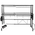 thumbnail image 2 of Dish Rack, Non-slip 304 Stainless Steel Compact Storage Rack, for Restaurant Home Kitchen Cutting Boards, Pot Covers, Dishes, 2 of 8