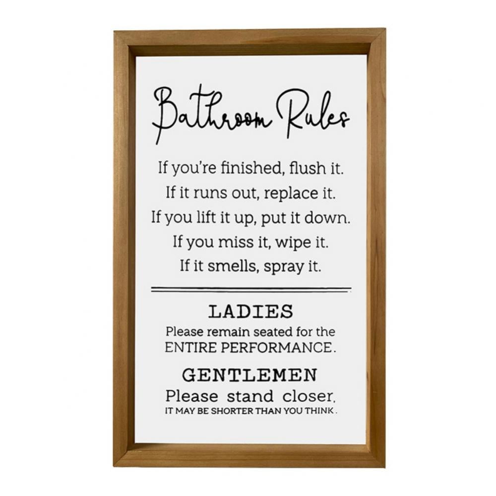 Wall Hangings Framed bathroom signs Home Décor Signs