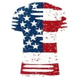 thumbnail image 2 of WREESH Men's 4th of July T-Shirt Round Neck Short Sleeve Printed Summer Fashion Tops Multicolor, 2 of 5