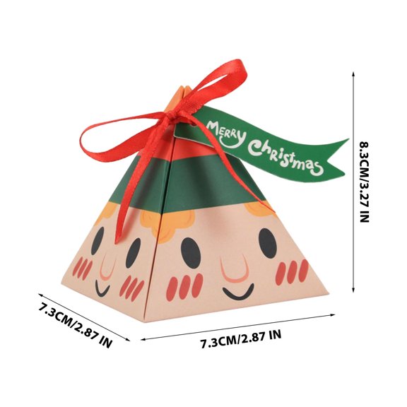 Honmine Christmas Party Gift Boxes 50pcs Paper Candy Box Small Paper Boxes Sweet Wedding Favour Boxes Snack Packaging Box with Ribbons