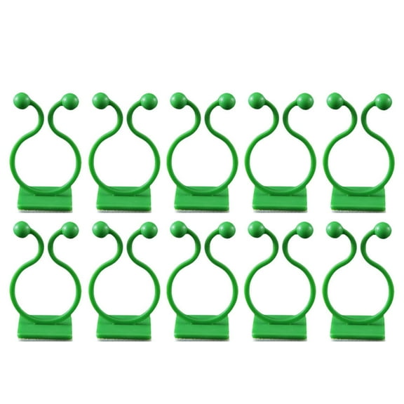 COSMOBETTY Green Plant Climbing Clips for Gardening ABS Material High Adhesion 10pcs