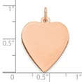 thumbnail image 2 of Sterling Silver RG Plated Engraveable Heart Polished Front/Satin Back Disc QM391R/18, 2 of 3