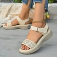 thumbnail image 7 of Quaouag Wedge Sandals For Women Low: Dressy Summer Sandal - Comfortable Sandals, 7 of 7