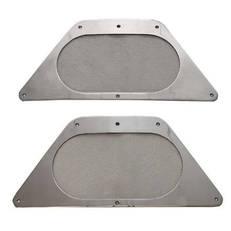 Centurion Boat Bow Vent Panels | Enzo 17 3/4 x 8 Inch 2011 (Pair) Boat part number 7320037 is a new pair of bow vent panels for 2011  Enzo model Centurion Boats  part number unavailable. Manufactured by Challenger Hardware  part number unavailable. These vent panels are constructed out of polished 304 stainless steel with a wire mesh. They each measure approximately 17 3/4  W x 8  H overall. Each panel mounts with (6) 3/16  Dia. countersunk mounting holes. Sold as a pair. Please check with your local boat brand dealer for boat / brand / model / year cross-referencing compatibilities. Specifications: Boat Manufacturer: Centurion Boats Model: Enzo Year: 2011 Part Number: Unavailable Part Manufacturer: Challenger Hardware Part Number: Unavailable Material: 304 Stainless Steel Color: Silver Finish: Polished Overall Dimensions (Each): 17 3/4  W x 8  H Mounts (Each): (6) 3/16  Dia. Holes Sold as seen in pictures. Customers please note every computer shows colors differently. All measurements are approximate. Hardware and instruction / installation manual not included.