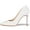 White, variant on JENN ARDOR Women's High Heels 4 inches Black High Heels Bowknot Wedding High Heel Pointed Toe Pumps