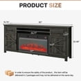 thumbnail image 2 of Sonegra 80" Fireplace TV Stand, Entertainment Center for TVs Up to 90”, TV Console with Storage Cabinets, Media Console for Living Room, Gray TV Stand and Black Fireplace, 2 of 8