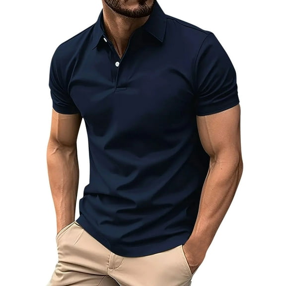 Aloohaidyvio George Mens Polo Shirts ,Spring Summer Mens Golf Sports Polo Shirt Short Sleeve Performance Moisture-Wicking Pique Shirt