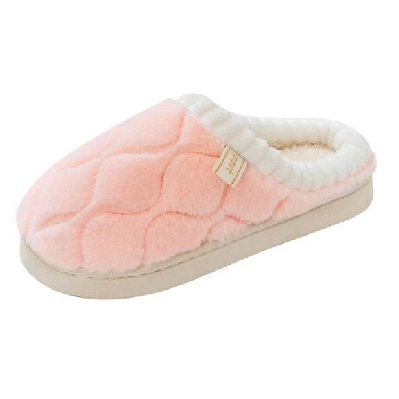 YLYL Women Men House Slippers Soft Plush Warm Fuzzy Slip on Winter Indoor Bedroom Shoes