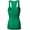 4PK: KELLY GREEN/ARMY GREEN/MOCHA/AMERICANO, variant on Women & Plus Solid Ribbed Knit Stretch Workout Racerback Tank Top (4PK: BLACK/CHARCOAL/H GREY/WHITE, Small)