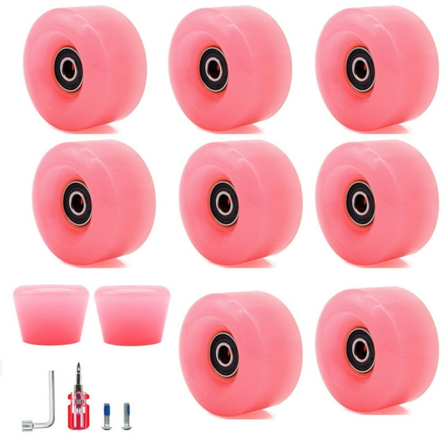 Ruedas de Patín Advancent 8 Uds Accesorios de Repuesto Rodamiento 608rs Rosado
